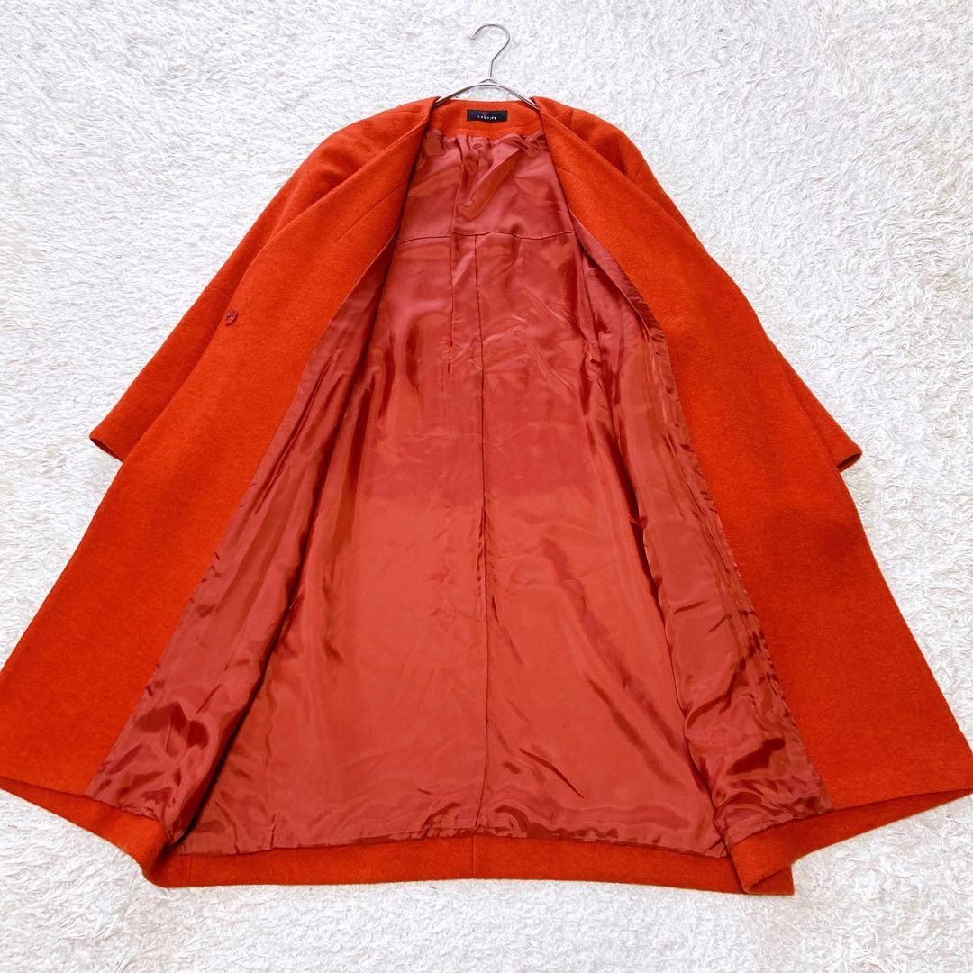 現行美品L'EQUIPE/レキップ　圧縮ブークレノーカラーコート　38size