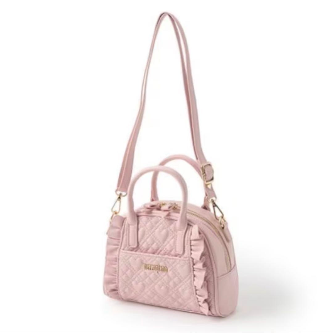 メゾピアノ ハートキルトフリル　2wayショルダーバッグ