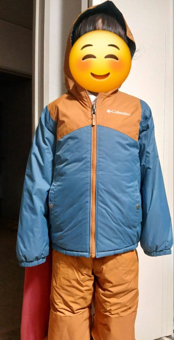 美品ColumbiaXSサイズ男女兼用スキーウェア上下セット120から130cm