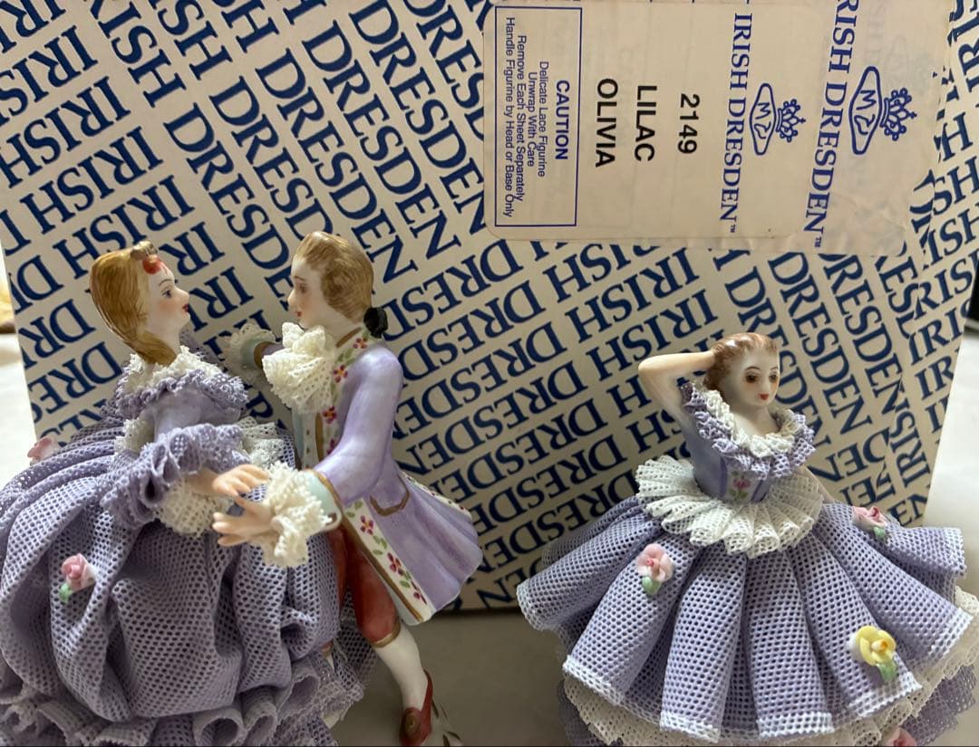 アイリッシュドレスデン　レースドール　2点