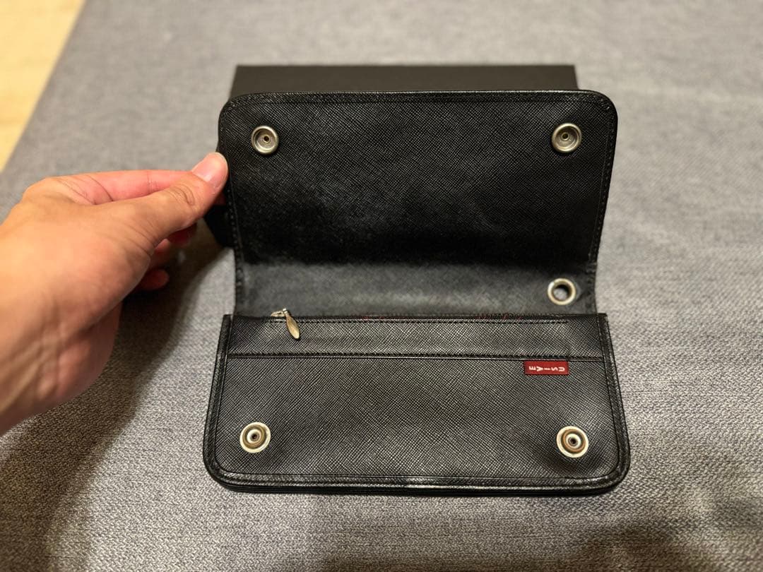 EVISU ブラック 長財布 E 10199 箱付き