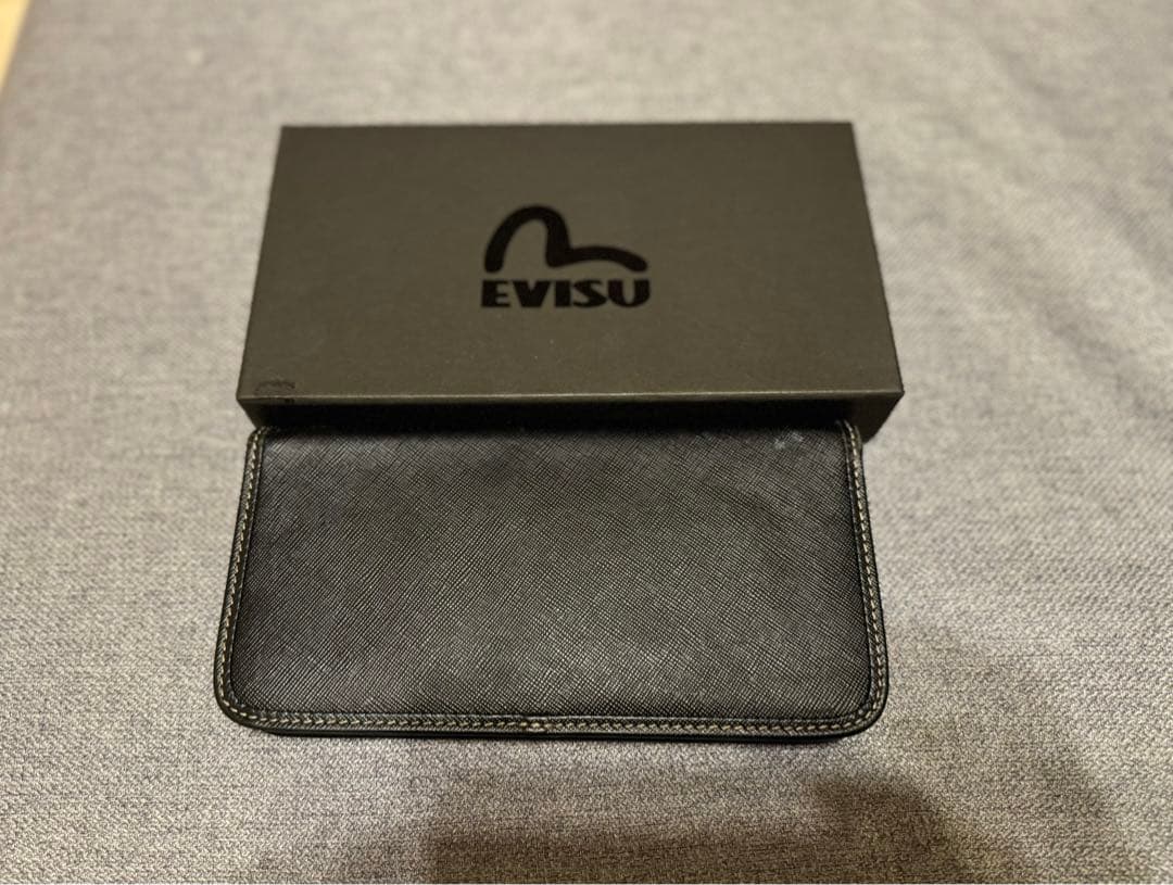 EVISU ブラック 長財布 E 10199 箱付き