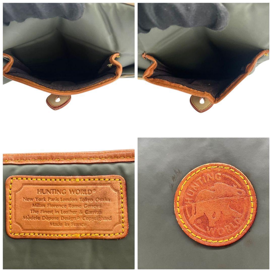 ハンティングワールド　ショルダーバッグ　バチュークロス　ツインポケットs48