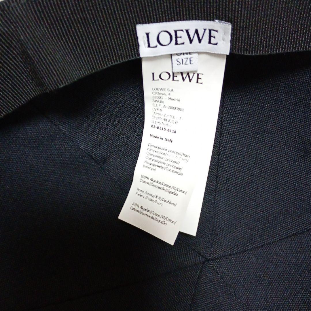 値下げ不可送料無料♡LOEWE ロエベ キャップ キャンバス 刺繍ロゴ ブラック