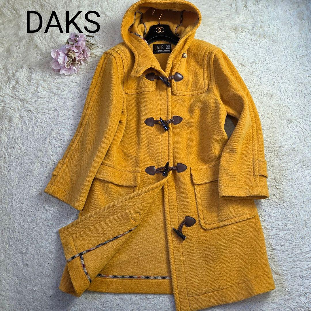 美品 ヴィンテージ DAKS ムーアブルック ダッフルコート ヘリンボーン M