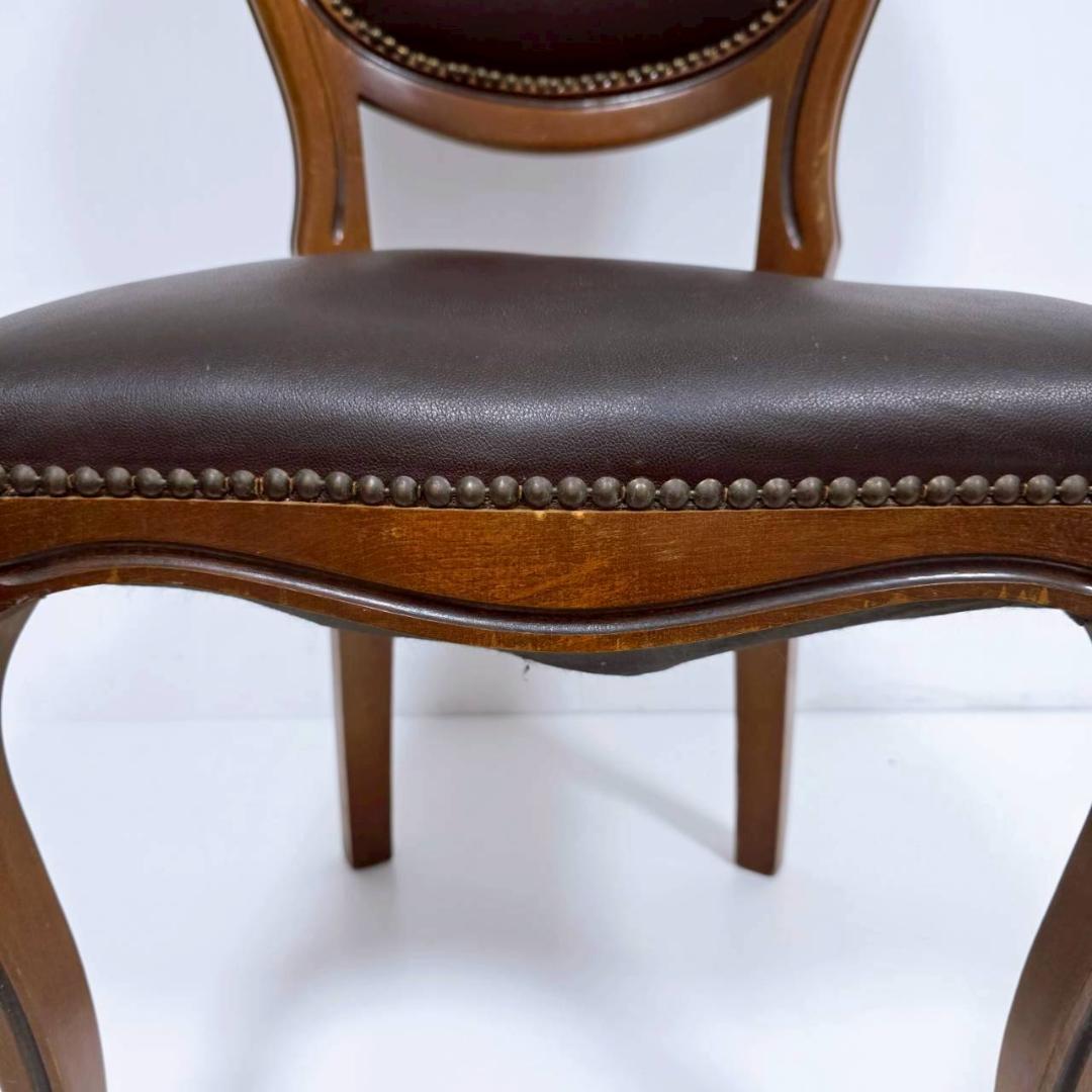 【美品】アンティーク 猫脚 ロココ調ダイニングチェア イタリア製