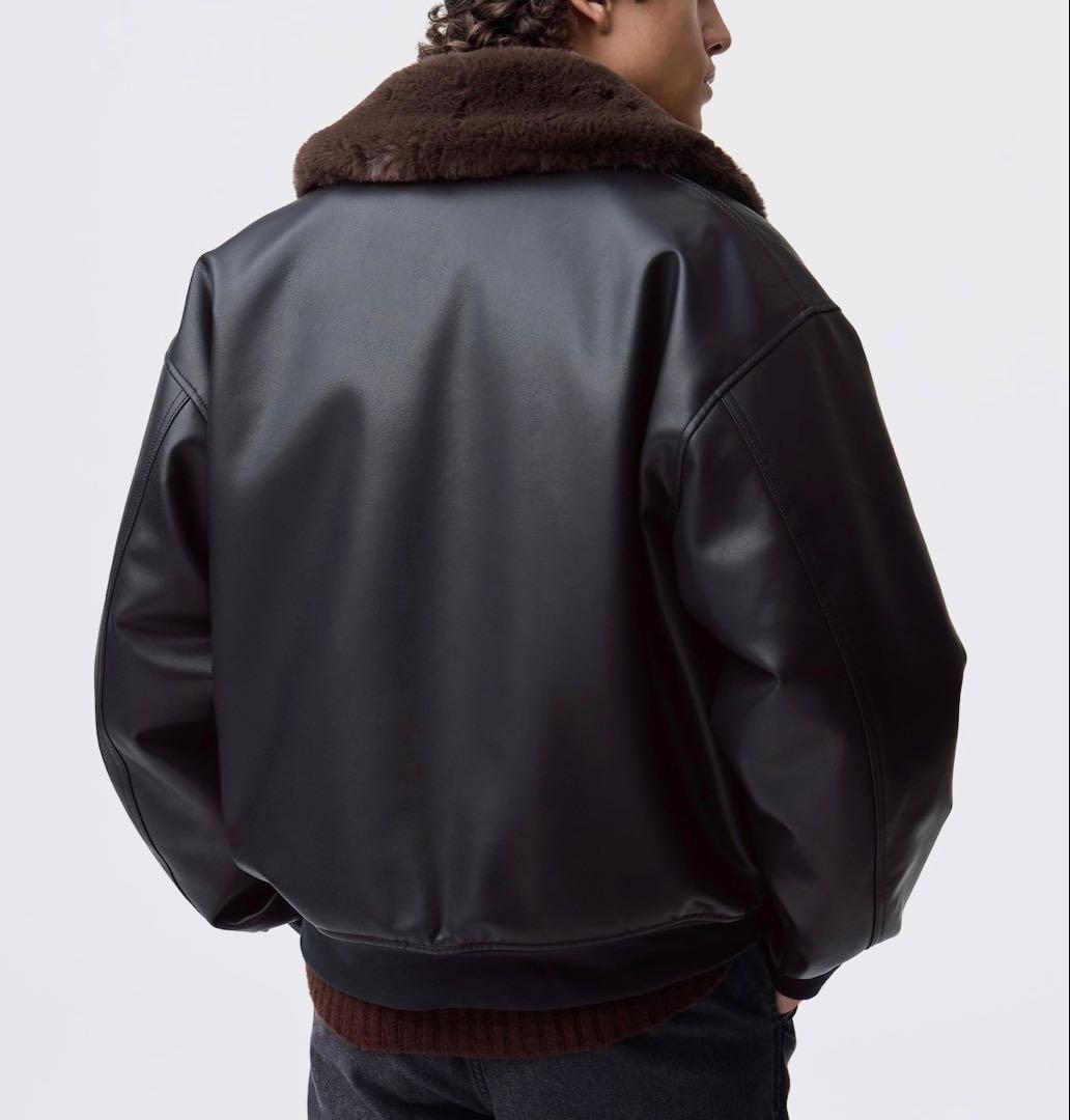 【新品】GU ウォームパデッド フライトジャケット ファーブルゾン XSサイズ