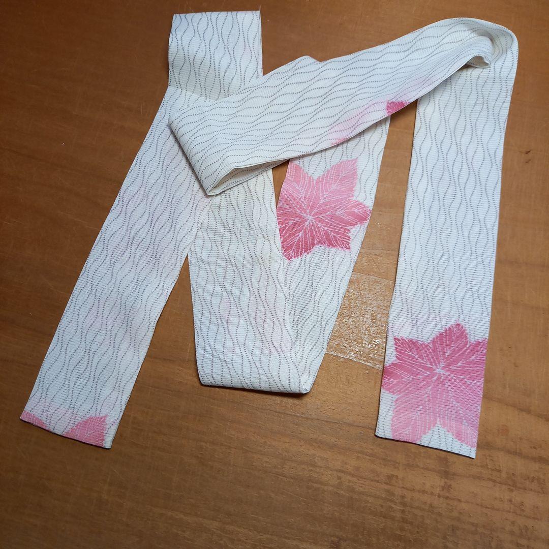 市松人形 8号 絽の着物　兵児帯　正絹　夏　単衣　ドール　エプロン