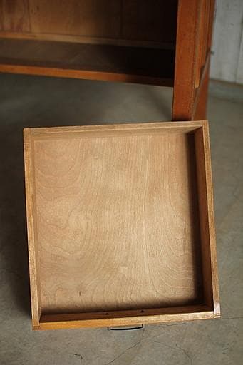 古い木製の机　引き出し2杯　作業台　ワークデスク　テーブル　古家具　アンティーク