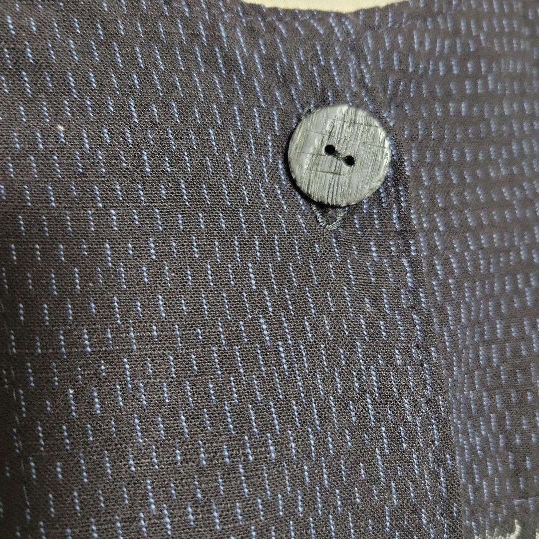 くりんこ絣ブラウスパンツ　反物からお仕立てオリジナルデザイン一点もの