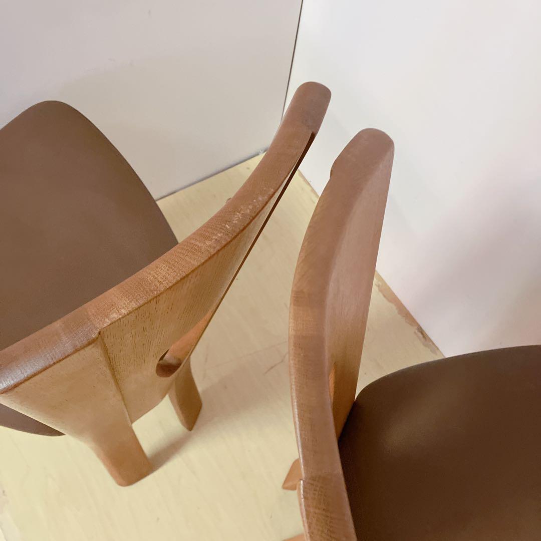 飛騨の家具　白川木工　シラカワ　ダイニングチェア　2脚セット　木製チェア