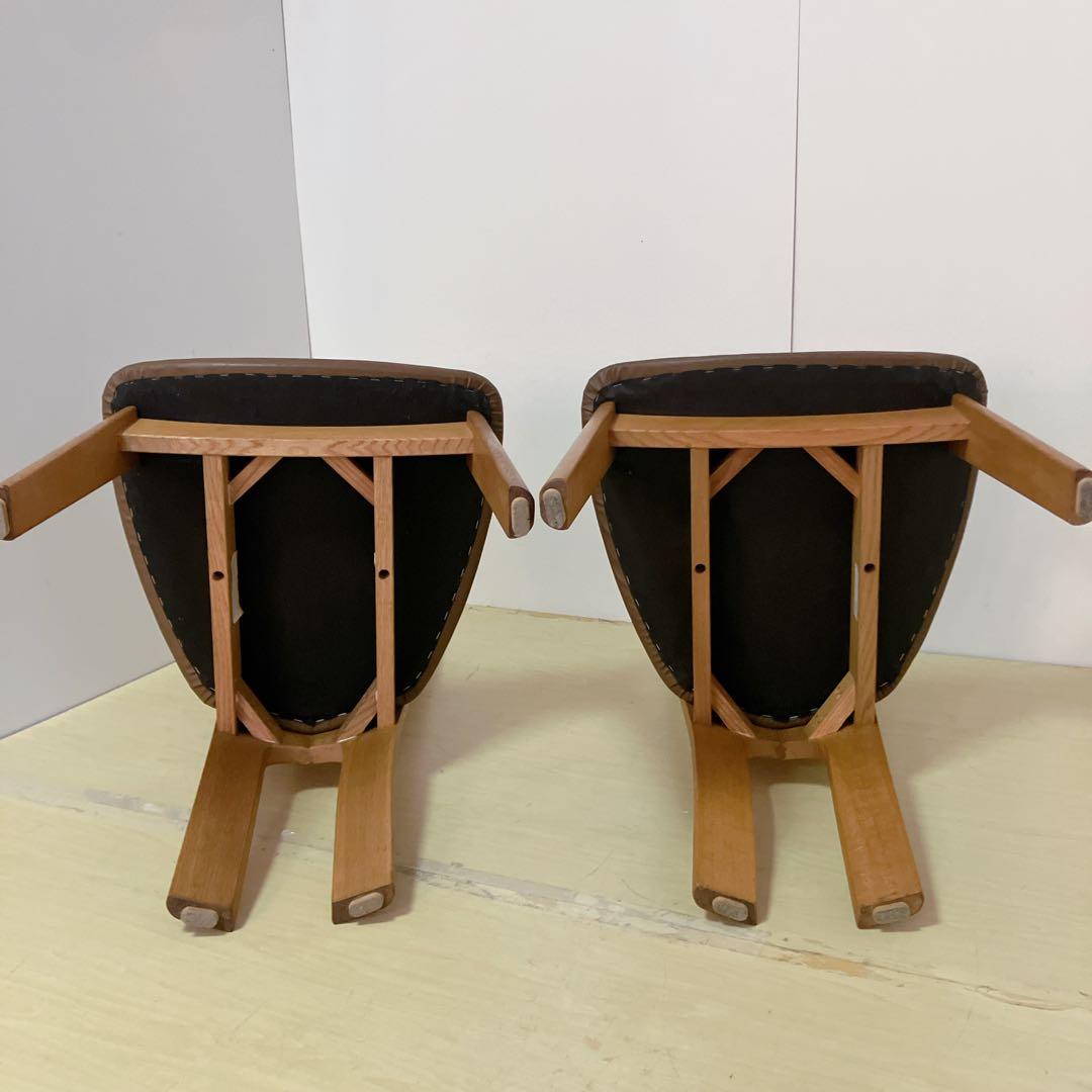 飛騨の家具　白川木工　シラカワ　ダイニングチェア　2脚セット　木製チェア