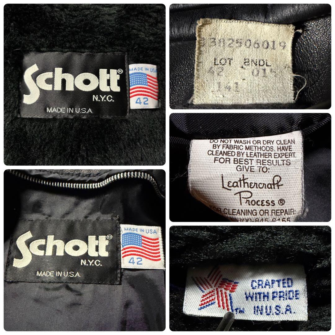 M*i様 【米国製】schott ライダースジャケット　141 本革　ブラック
