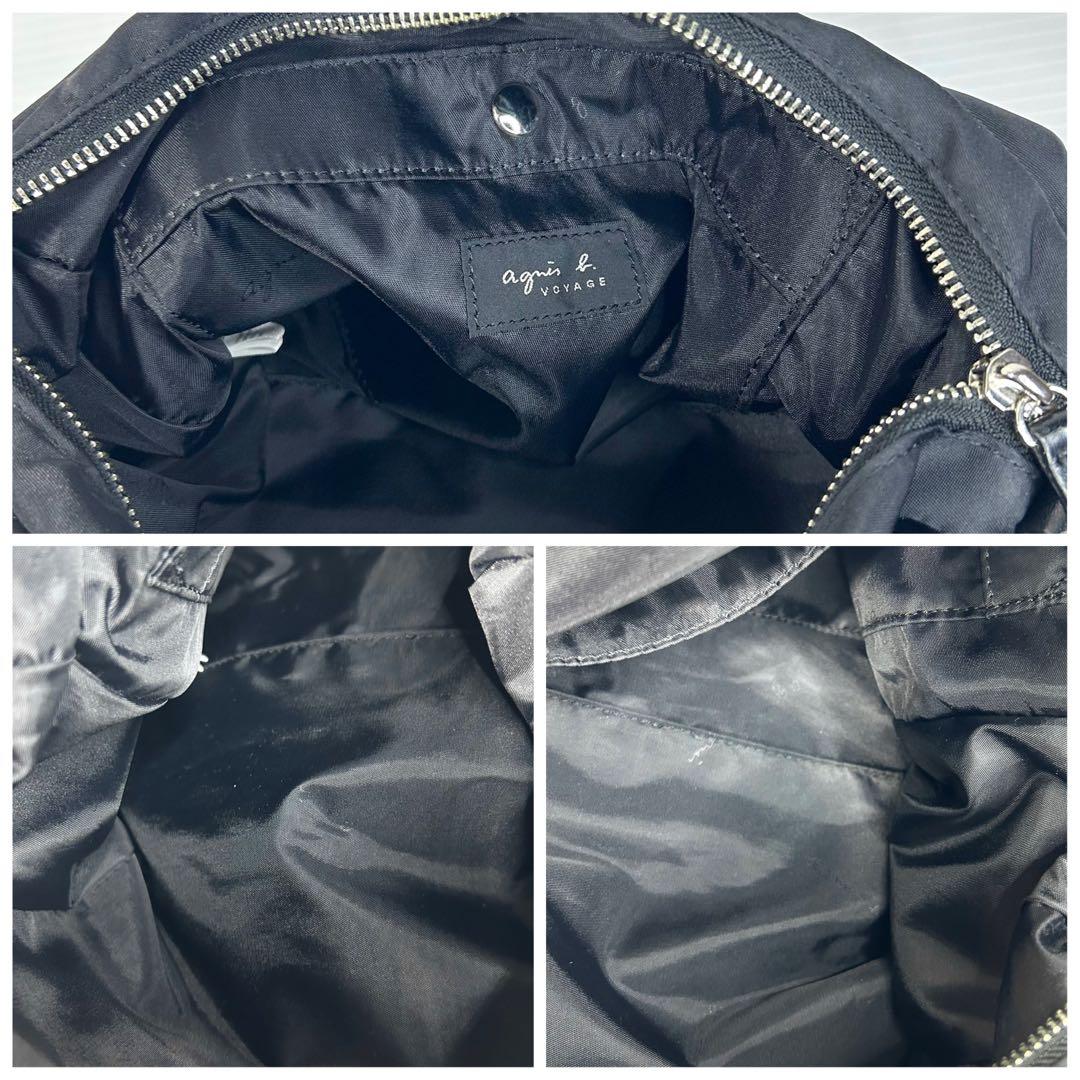 美品☆agnes.b VOYAGE ショルダーバッグ マザーズバッグ ブラック
