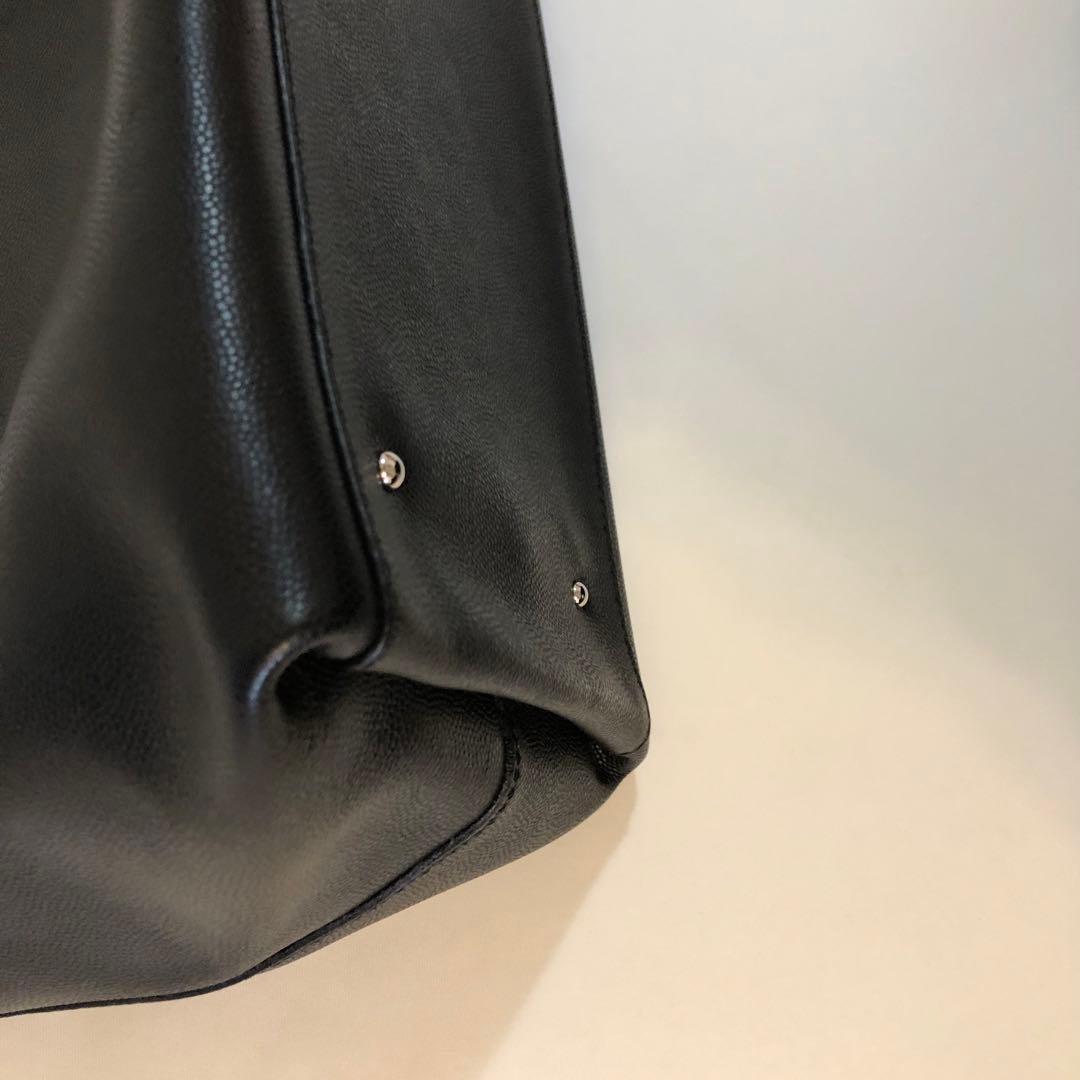 A4可　ガンチーニ　フェラガモ ロゴ レザー トートバッグ　オールレザー