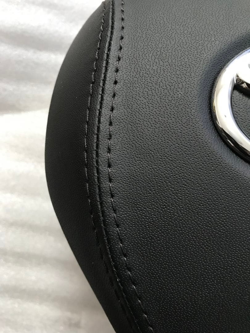 80ハリアー レザー エアバッグカバー ブラックステッチ