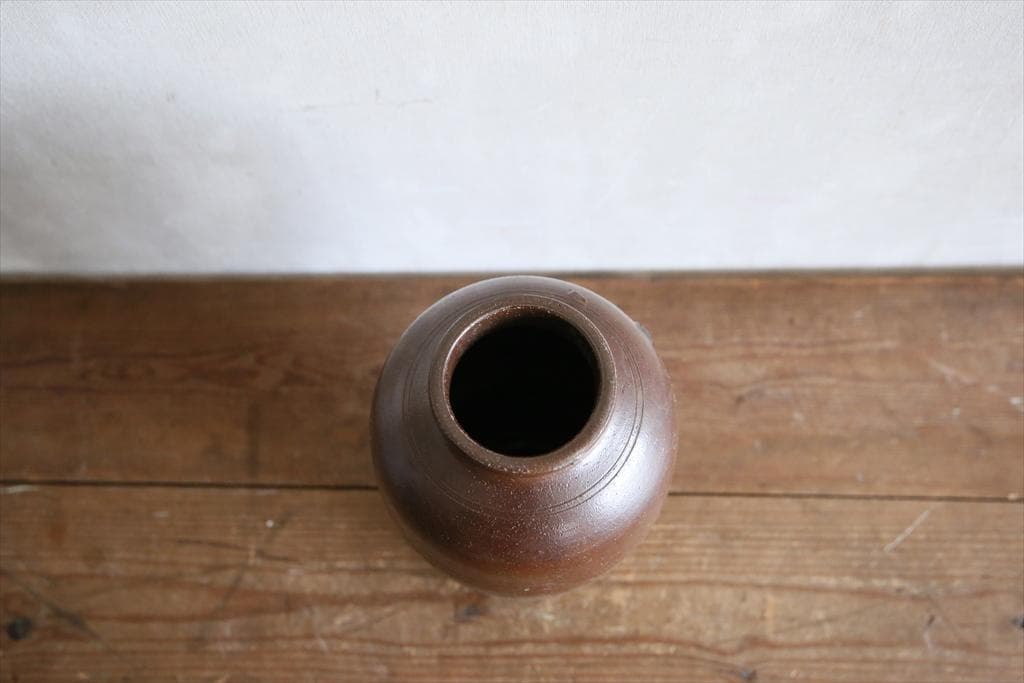 フランスアンティーク陶器ボトル//花瓶花器フラワーべース/オブジェ(70-92)