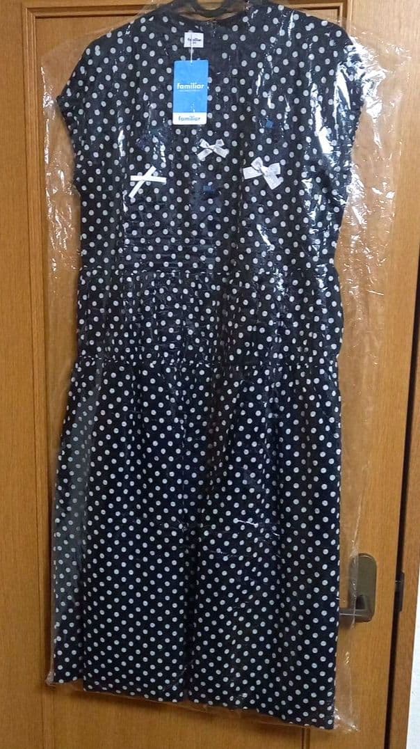 familia ドット柄 フレンチスリーブワンピース 160