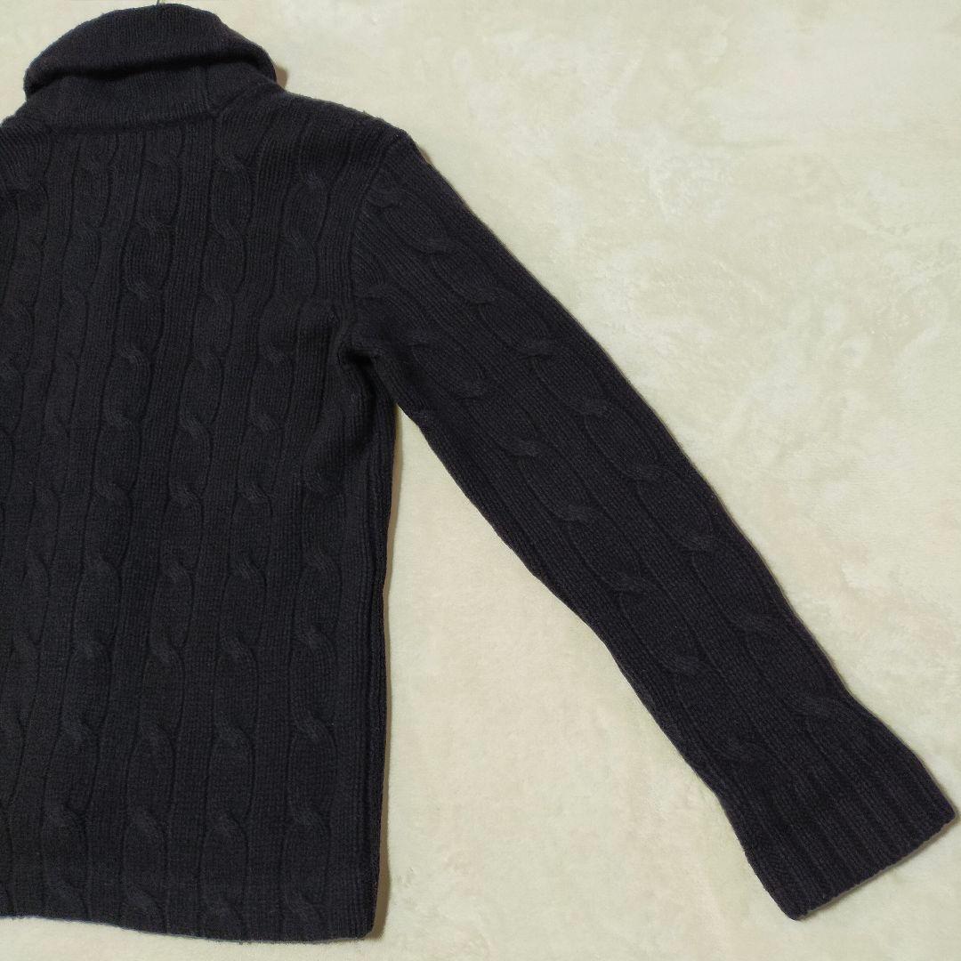 美品　ポロラルフローレン　ショールカラー　ケーブルニットカーディガン　胡桃釦