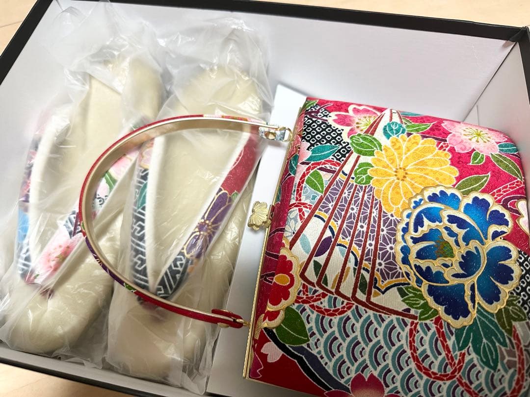 《最終値下げ》草履バッグセット 染め生地使用 LLサイズ