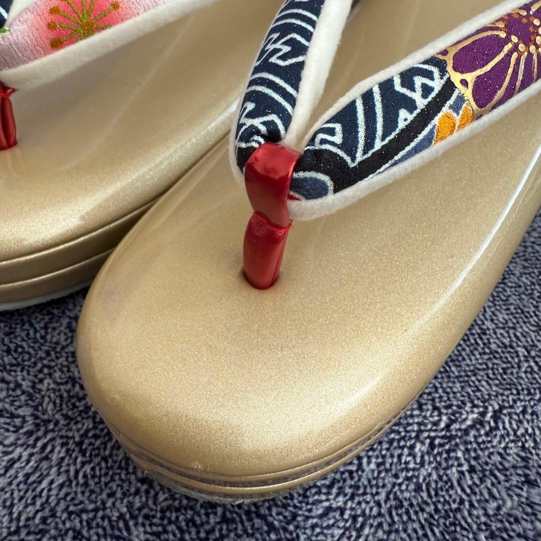 《最終値下げ》草履バッグセット 染め生地使用 LLサイズ