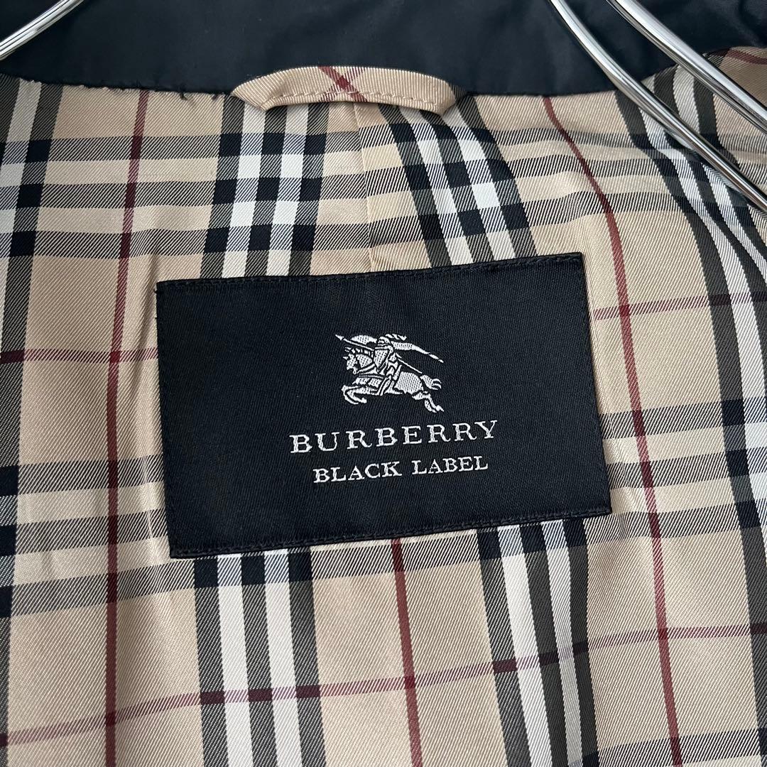 美品✨バーバリーブラックレーベル トレンチコート ベルト ノバチェック 黒 M