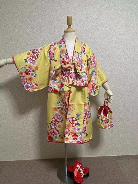 ちびっ子ワクワク着物6点セット七五三 3歳 着物