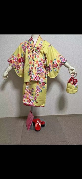 ちびっ子ワクワク着物6点セット七五三 3歳 着物