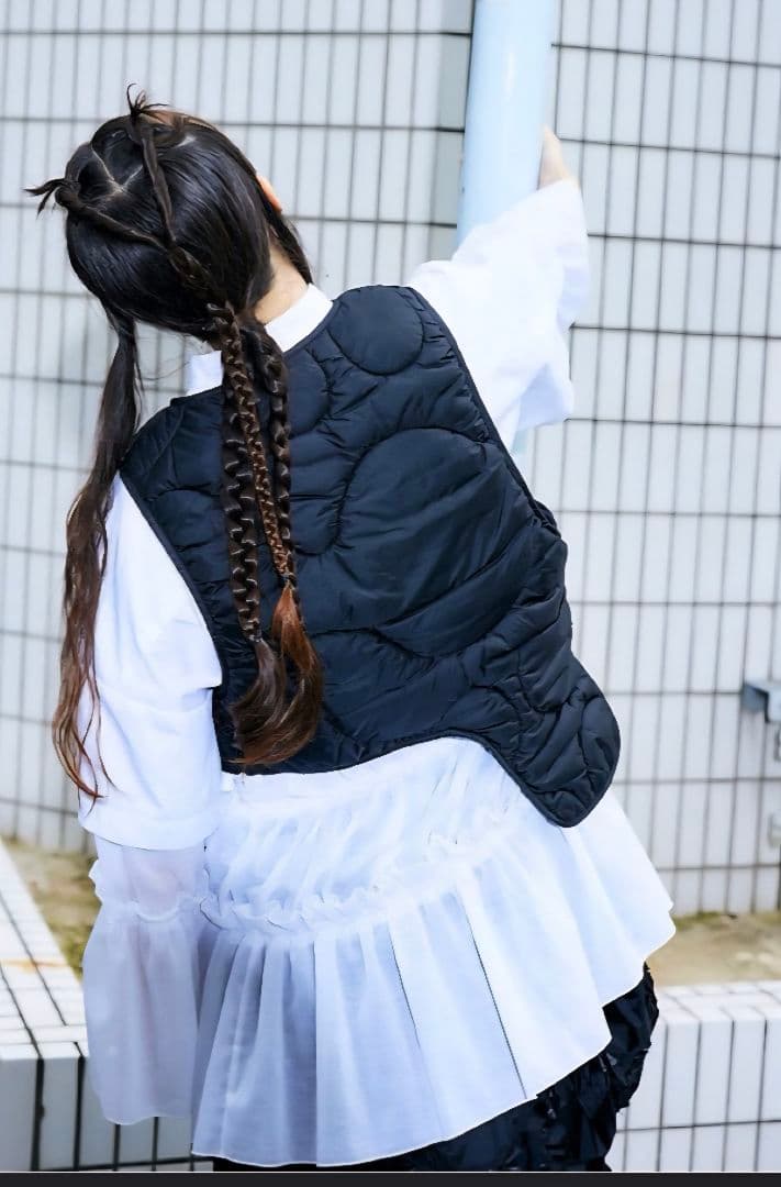 ENFÖLD ブラック キルティングベスト