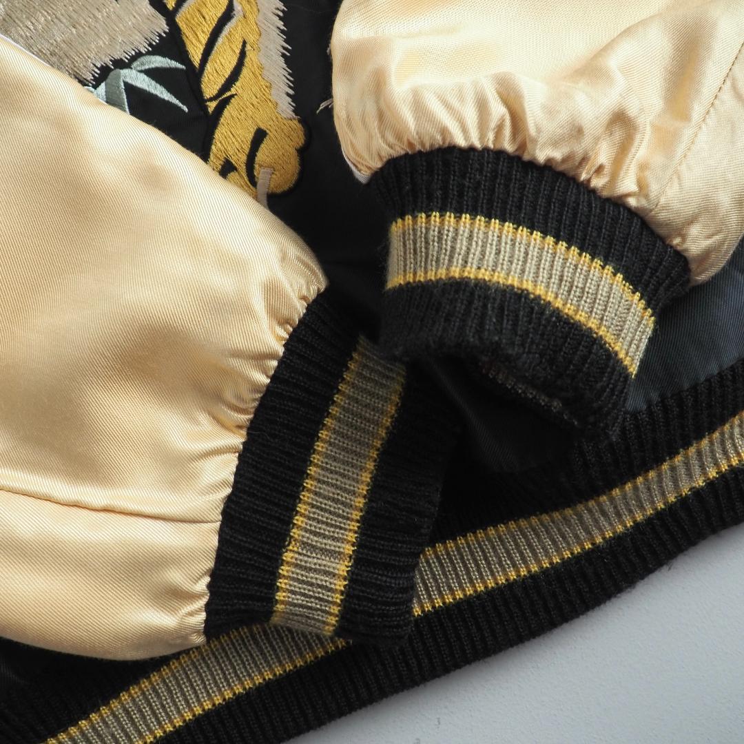 テーラー東洋　スーベニアジャケット　スカジャン　虎　鷹　黒　アイボリー　美品