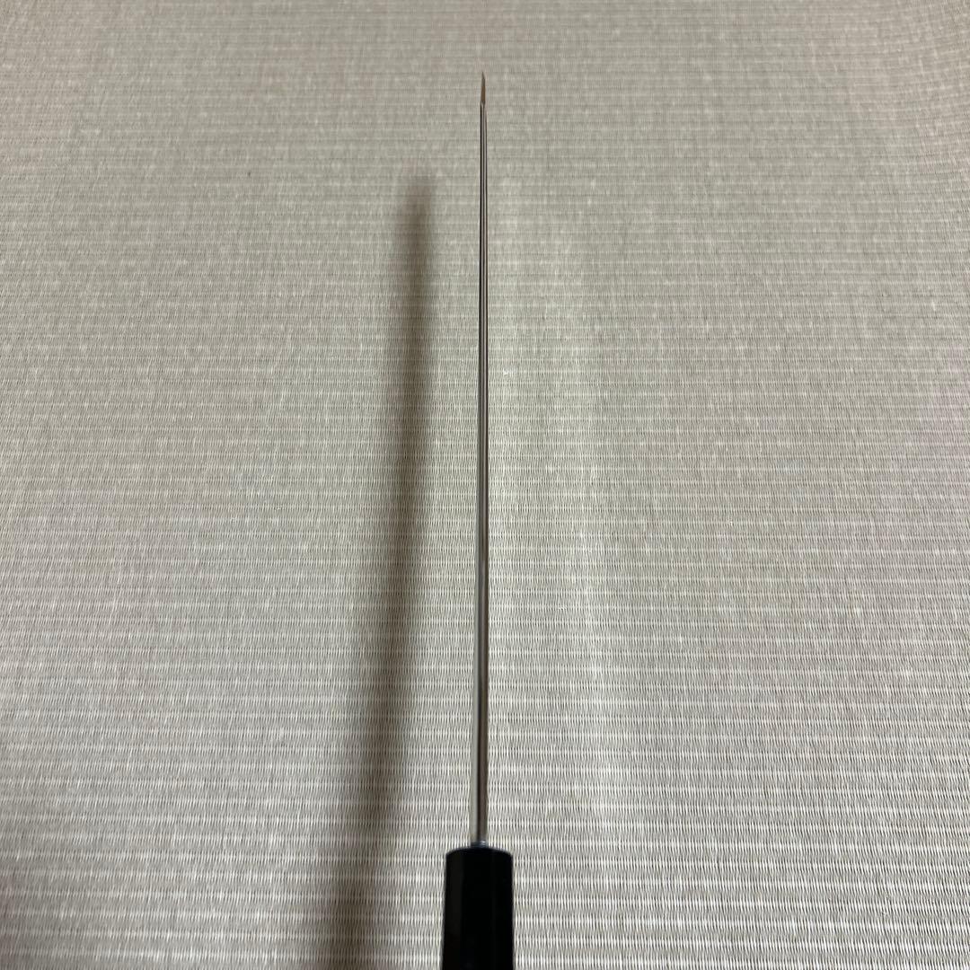 尺二　切り付け　柳刃　包丁　和包丁　本焼　V金10号　鬼反り　黒檀黒水牛八角柄