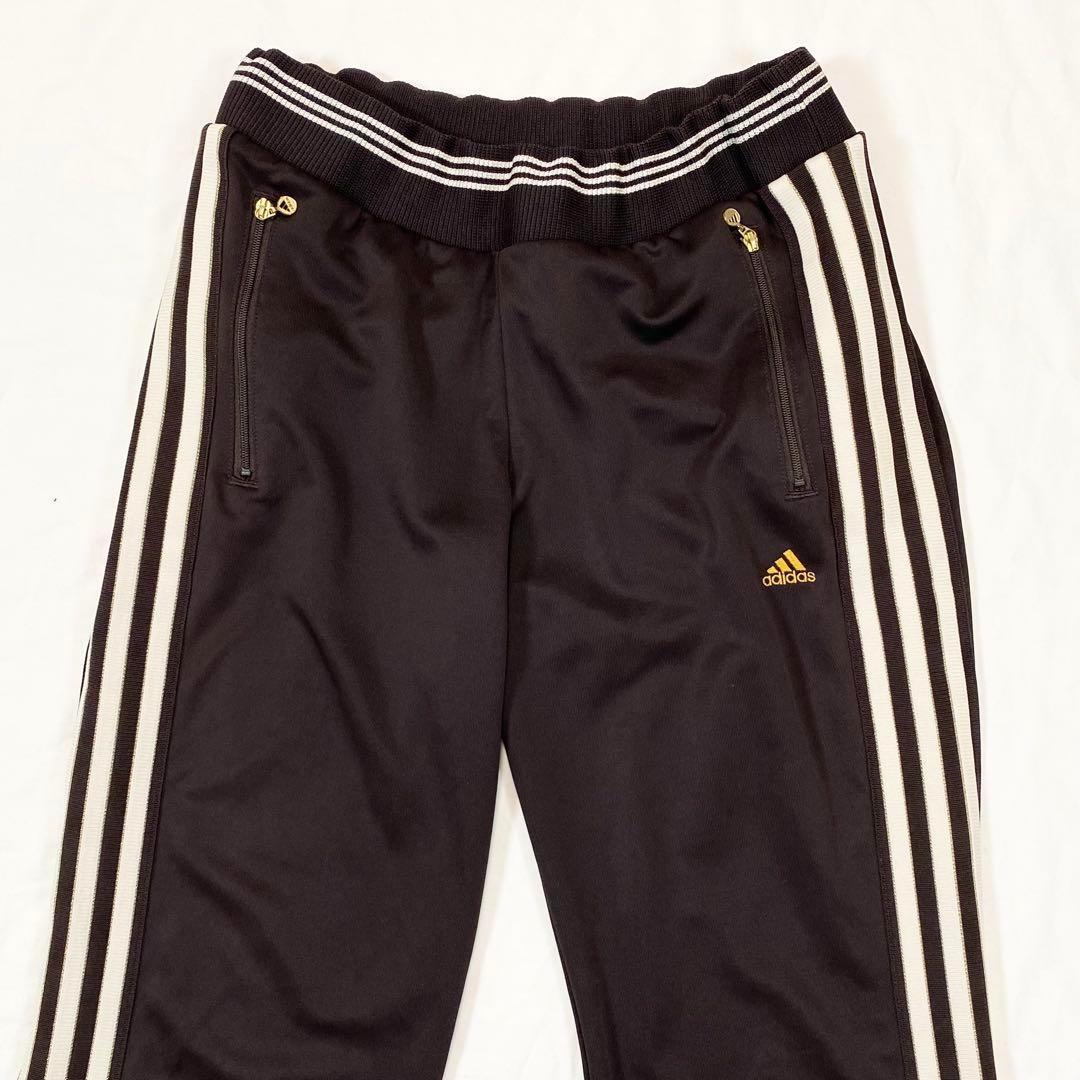 00s adidas ジャージ ブラウン 上下 セットアップ フレアパンツ 刺繍