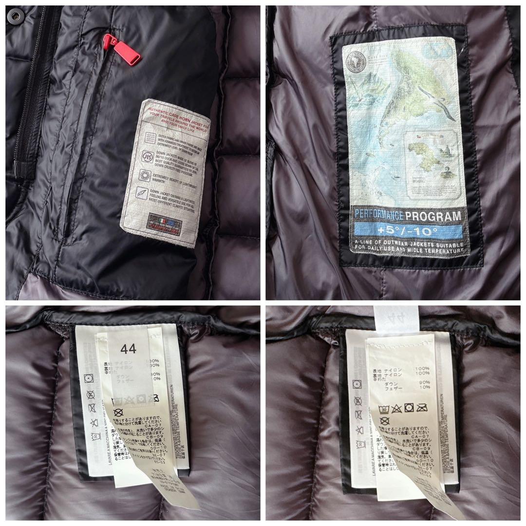 未使用★CAPE HORN｜SANTACRUZ ロングダウン 微光沢 黒 44