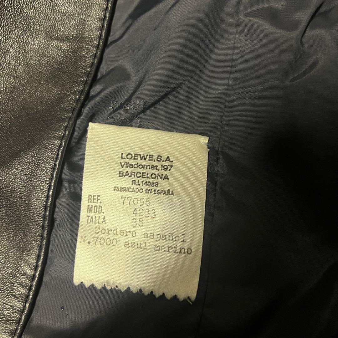 ロエベ レザージャケット リピートアナグラム ラムレザー