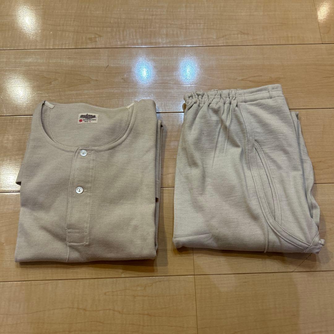 三越　暖　カシミヤ　毛100% 高級　L インナー　肌着新品