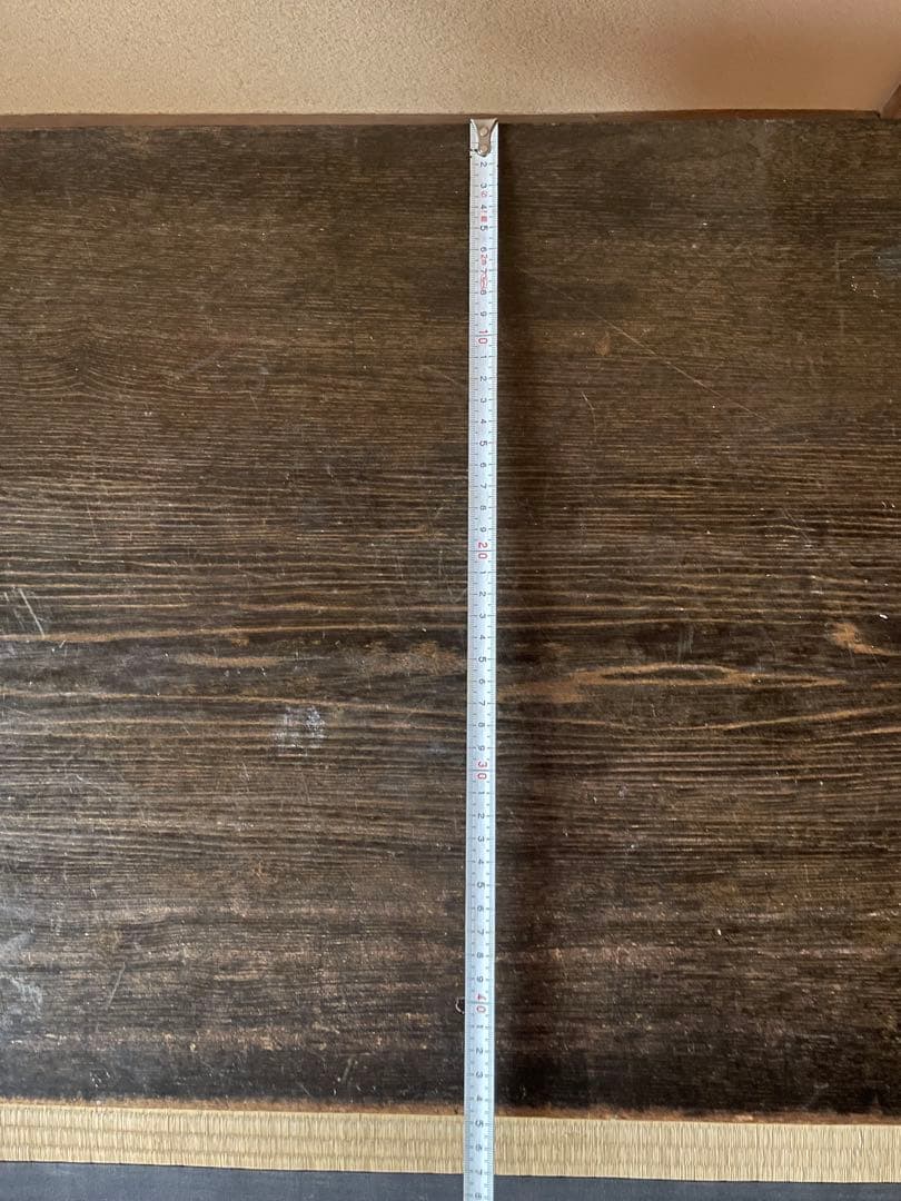 【最終価格】木製文机 ダークブラウン 2引き出し付き