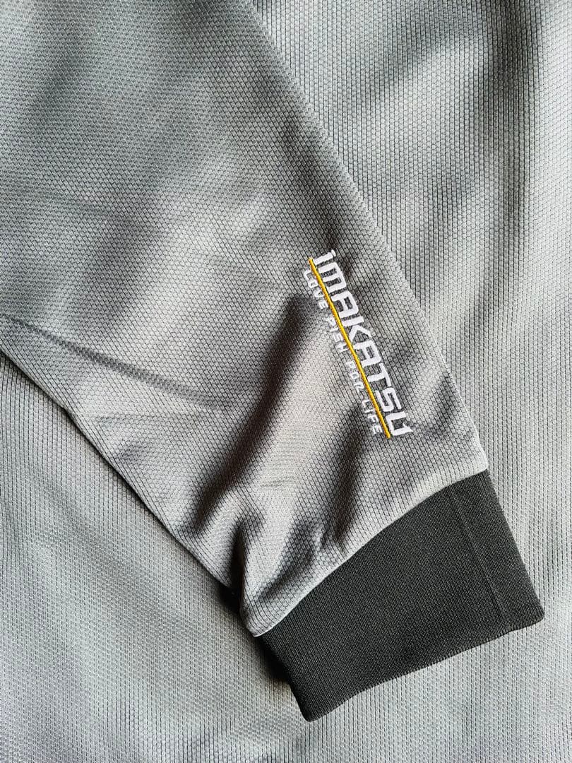 イマカツ　ジャージー ジップアップ フーディー　チャコール