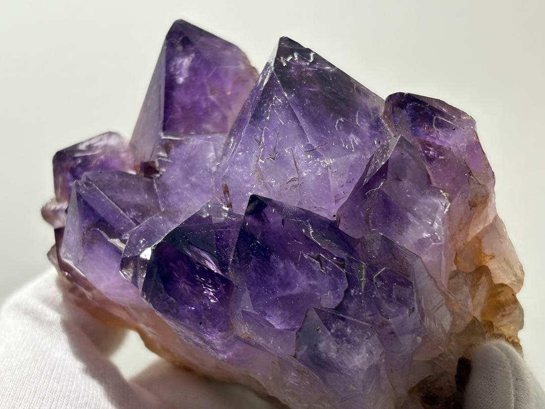 アメジスト　クラスター　美しい　トライゴーニック▽たくさん　レコードキーパー△