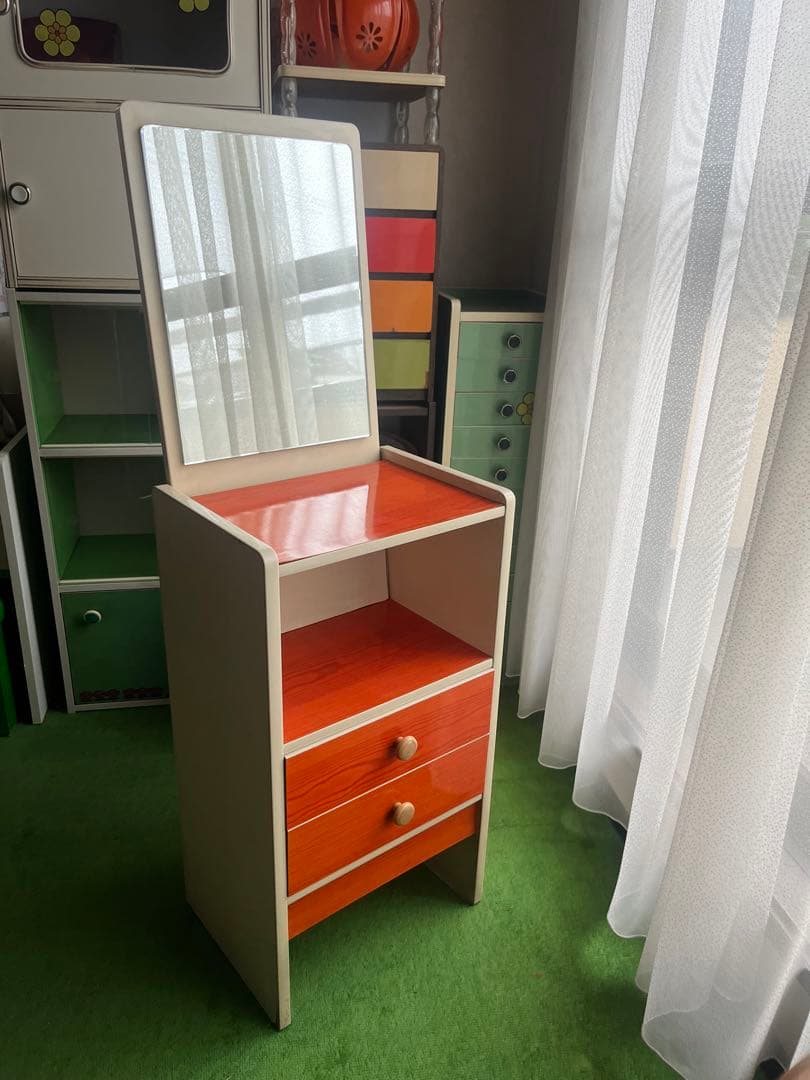 チェスト ドレッサー 鏡台 鏡 ミラー 昭和レトロ レトロポップ インテリア