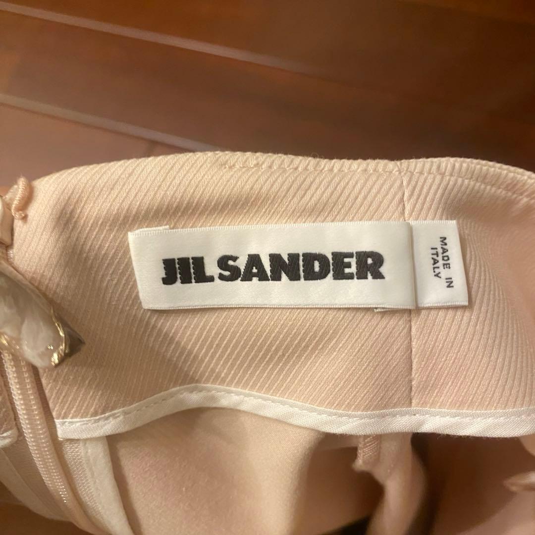 【JIL SANDER】イタリア製キュロットスカート　ピンクベージュ　サイズ32