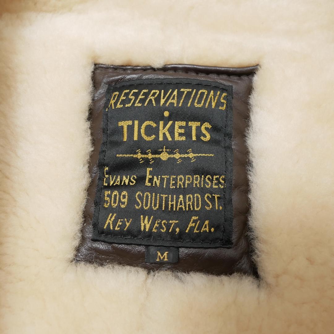 上質【RESERVATION TICKETS】B-3 リアルムートン M 本革