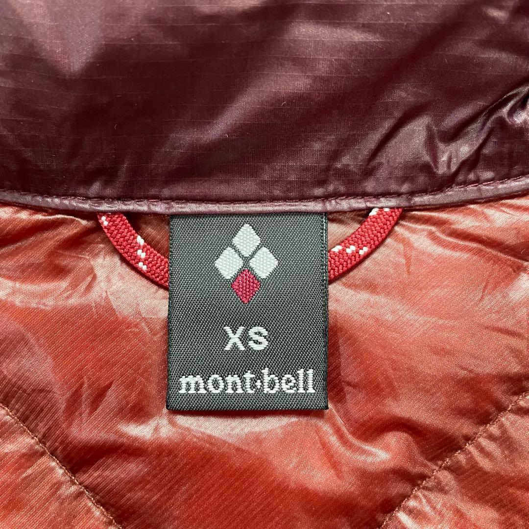 軽量✨モンベル スペリオダウンジャケット ボルドー レディース XS ロゴ入り