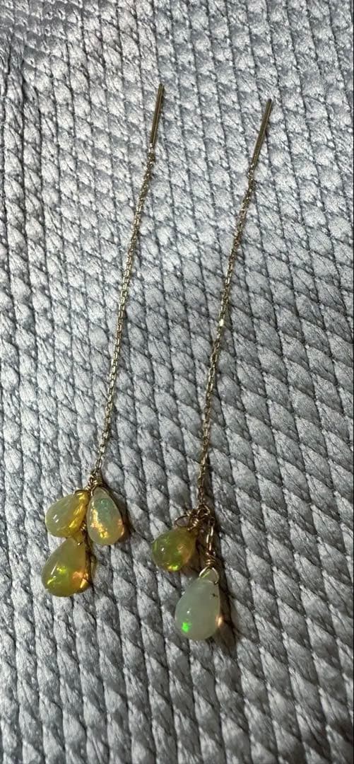 K18 プレシャスオパールアメリカンピアス