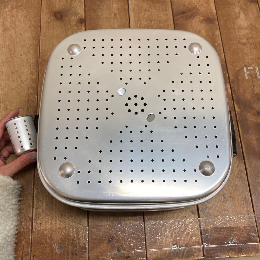 E2 マルマス 二重蒸し器 角型 アルミ製 2段 蒸し料理 蒸し器 二重蒸し器