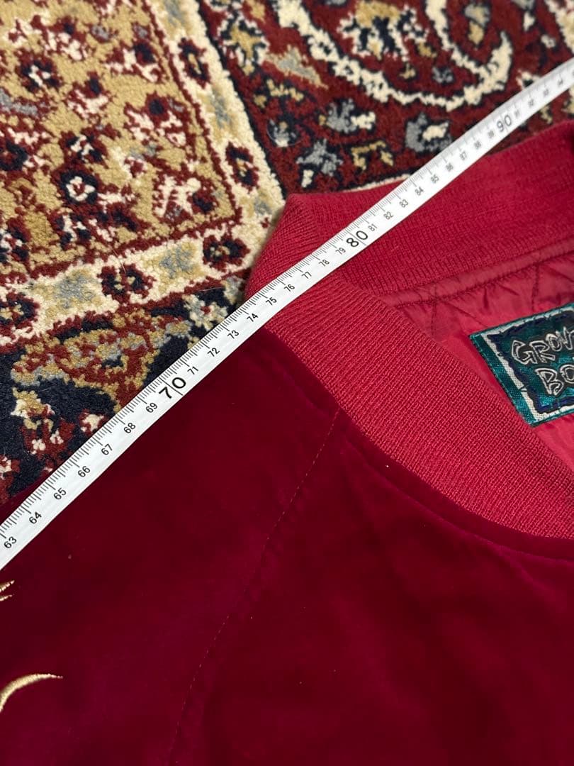 メ*ル様 70s〜80s GROVE BOX 別珍 龍 スーベニアジャケット ス