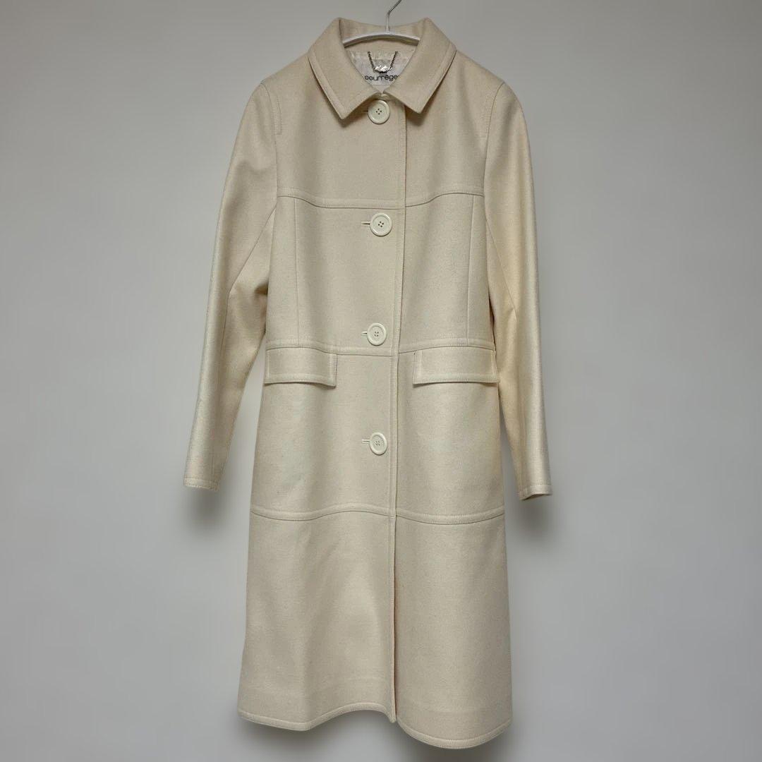 極美品✨courreges クレージュ　オフホワイトコート