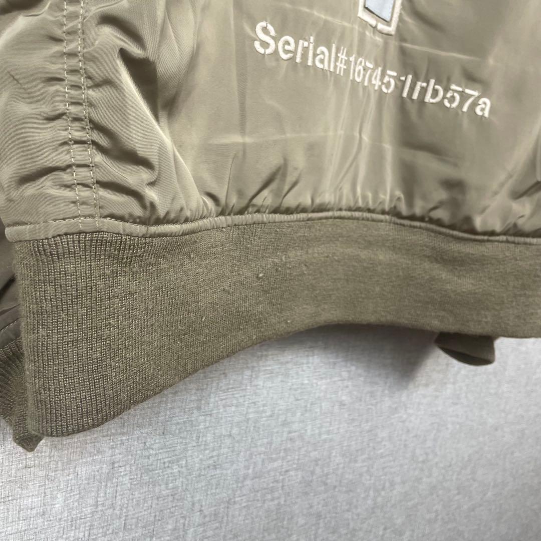 【希少】AVIREX MA1 カーキ BLACK KNIGHTS XL