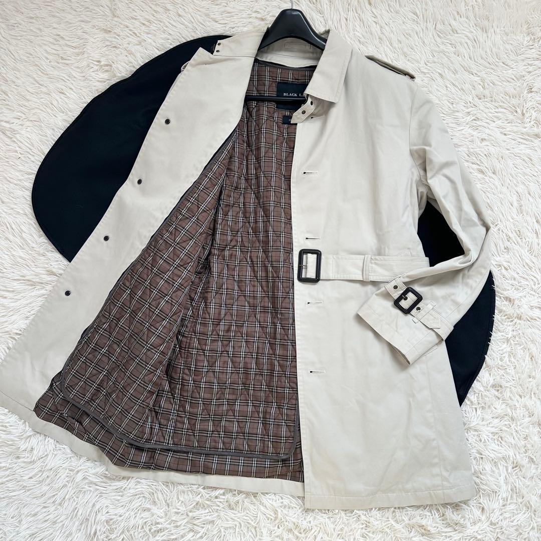 バーバリー 大きいサイズ ステンカラーコート ライナー付 ライトベージュ