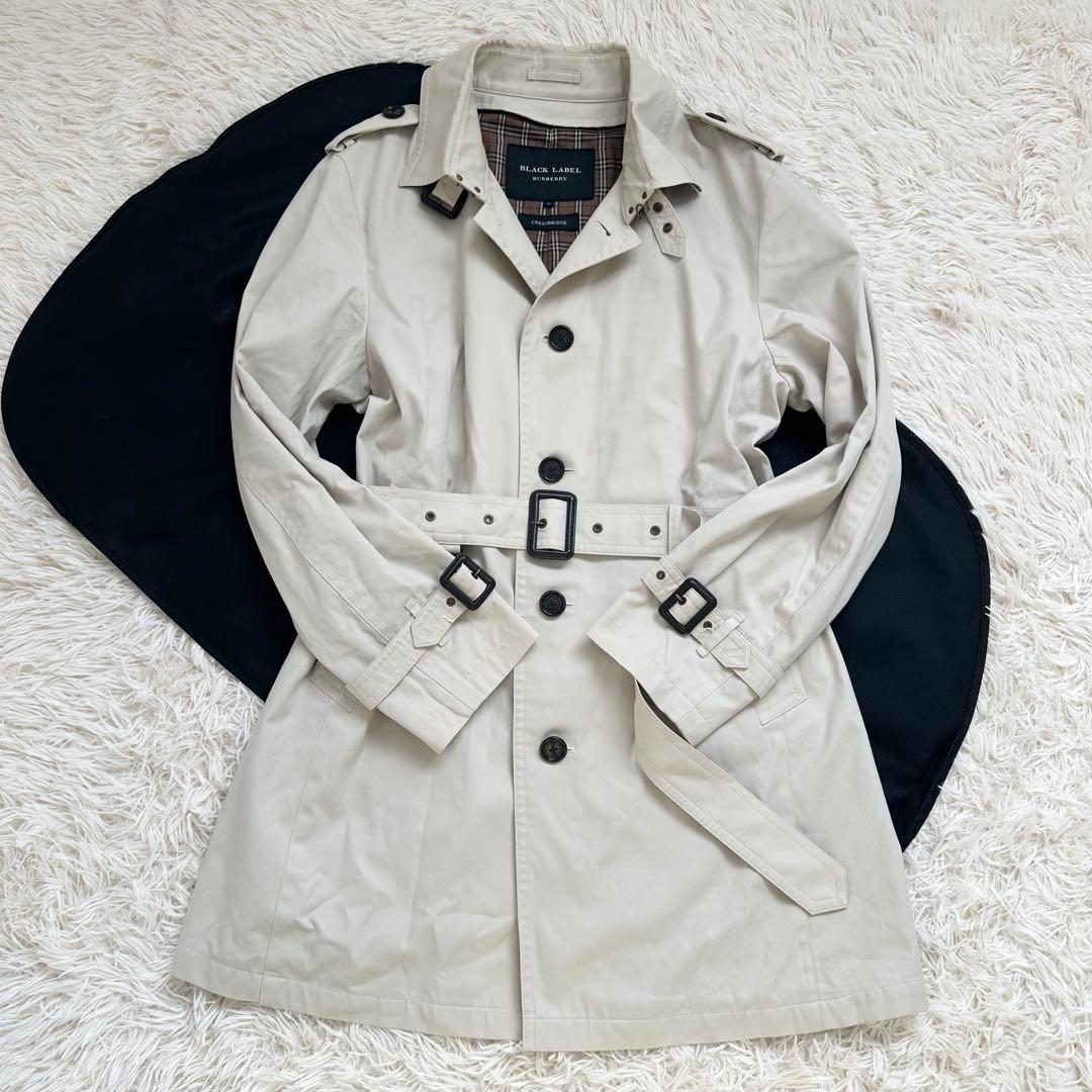 バーバリー 大きいサイズ ステンカラーコート ライナー付 ライトベージュ