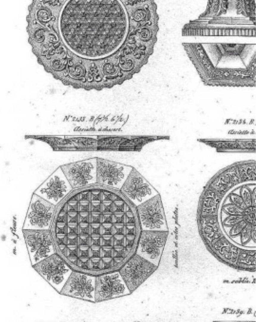 オールドバカラ Baccarat装飾プレート19世紀クリスタル☆チャールズ10世